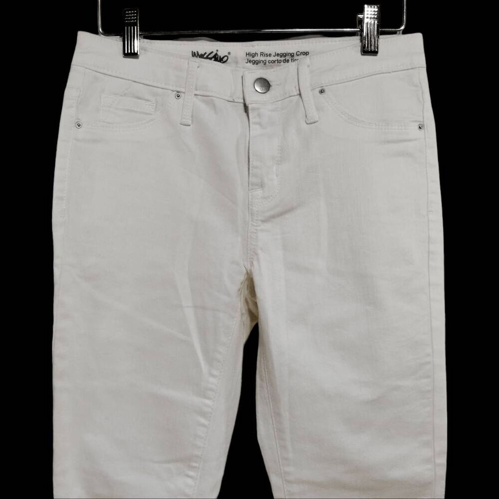 Mossimo White High Rise Jegging Crop Jeans Sz 0 Stretchy Denim - Picture 2 of 6